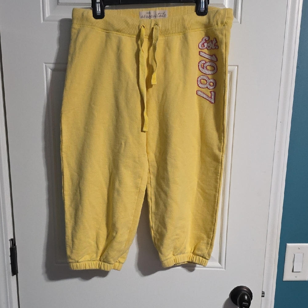 Aeropostale Yellow Cropped Sweatpants